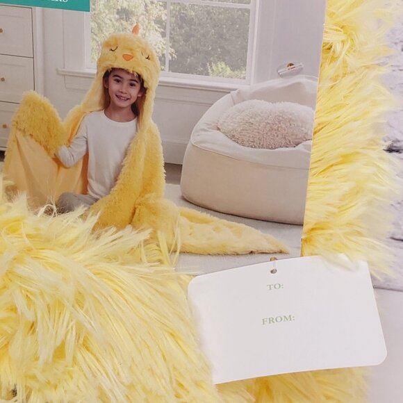 'COTTONTAIL LANE' PLUSH HOODED THROW BLANKET 36"×56" 'CHINNI' 'CHIC' - Picture 6 of 16